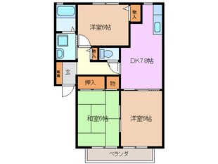 霞ケ浦駅 徒歩38分 2階の物件間取画像